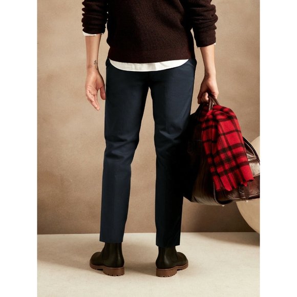 BANANA REPUBLIC Slim Fit Performance Stretch Wool Dress Pant in Navy - 38/32 - Picture 3 of 3